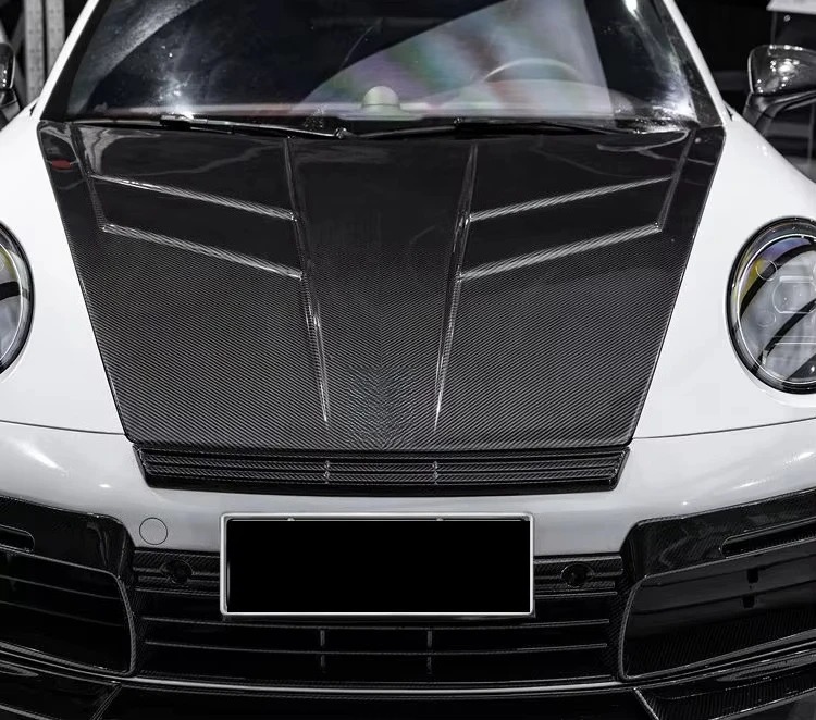 For  911 992 Carrera Upgrade Engine Hoods Car Front Bonnet Cover Hood Dry Carbon Fiber